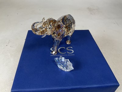 Lot 331 - SWAROVSKI; a boxed 'Cinta' elephant with...