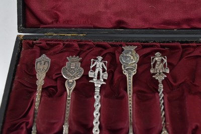 Lot 1090 - A Dutch 835 grade hallmarked silver teaspoon, '...