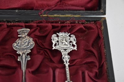 Lot 1090 - A Dutch 835 grade hallmarked silver teaspoon, '...
