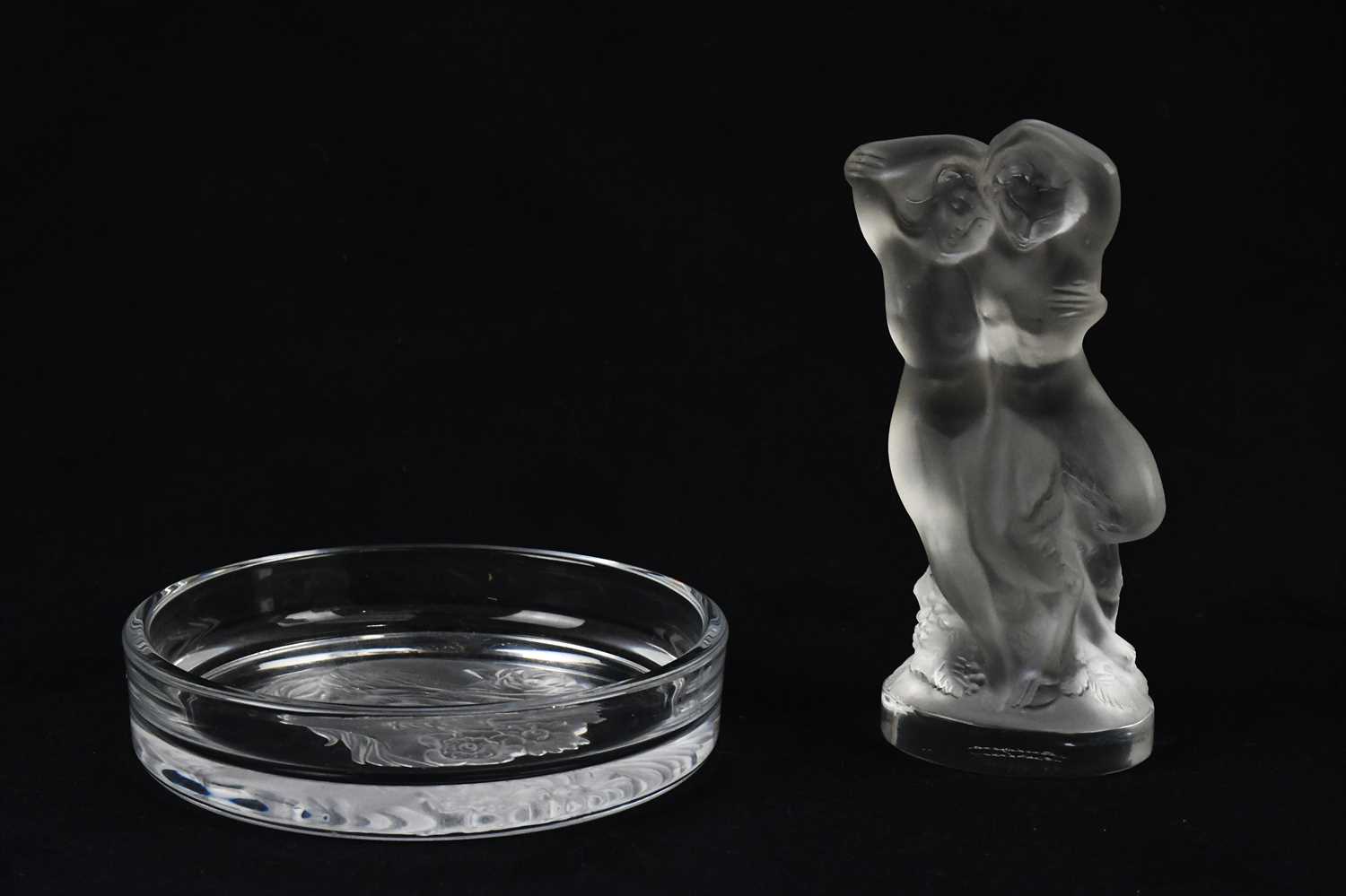 Lot 262 - LALIQUE FRANCE; a frosted glass figure, 'Le...