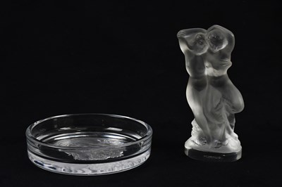 Lot 262 - LALIQUE FRANCE; a frosted glass figure, 'Le...