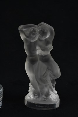 Lot 262 - LALIQUE FRANCE; a frosted glass figure, 'Le...