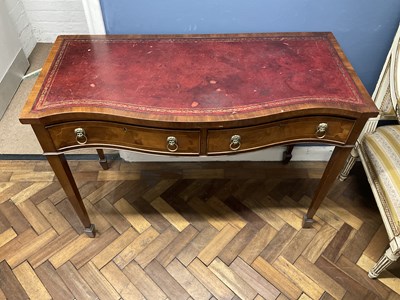 Lot 2229 - A reproduction mahogany twin pedestal knee...