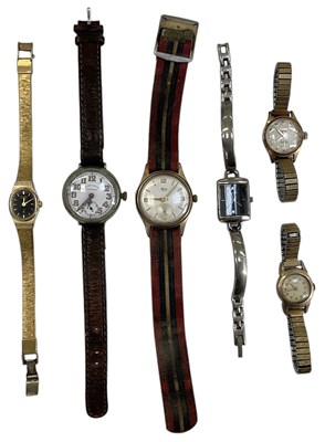 Lot 1492 - WEST END WATCH CO; a WWII stainless steel...
