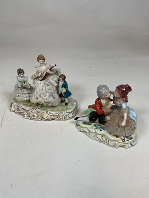 Lot 231 - A group of decorative porcelain figures...