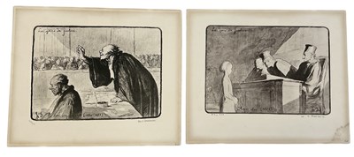Lot 404 - HONORÉ DAUMIER (1808-1879); two woodcut...