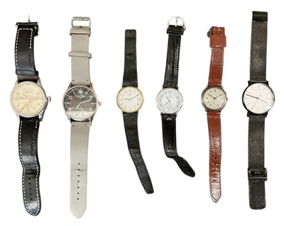 Lot 1494 - Six various gentleman's dress watches.