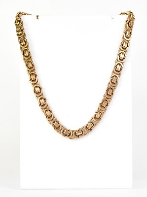 Lot 1450 - A substantial 9ct yellow gold Byzantine chain...