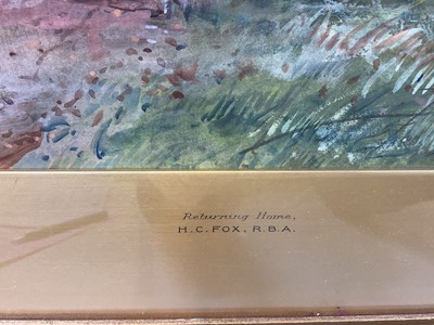 Lot 427 - HENRY CHARLES FOX (1860-1929); watercolour...