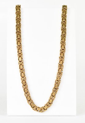 Lot 1451 - A substantial 9ct yellow gold Byzantine chain...
