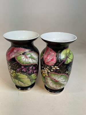 Lot 248 - A pair of late Victorian leaf and flower...