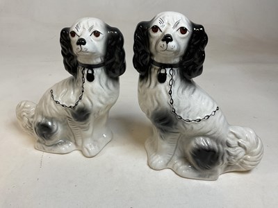 Lot 284 - A pair of reproduction Staffordshire style...