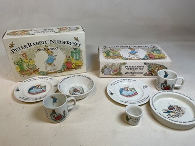 Lot 285 - Two sets of Wedgwood 'Four Piece Peter Rabbit...