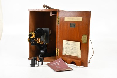 Lot 2461 - WATSON; a 'Service' microscope, no. 60671, cased.