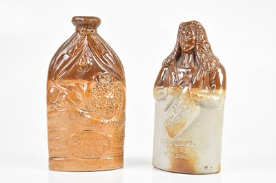 Lot 191 - Two 19th century salt glazed reform flask, Mr...