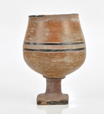 Lot 251 - An antique Greek pedestal vessel, with incised...