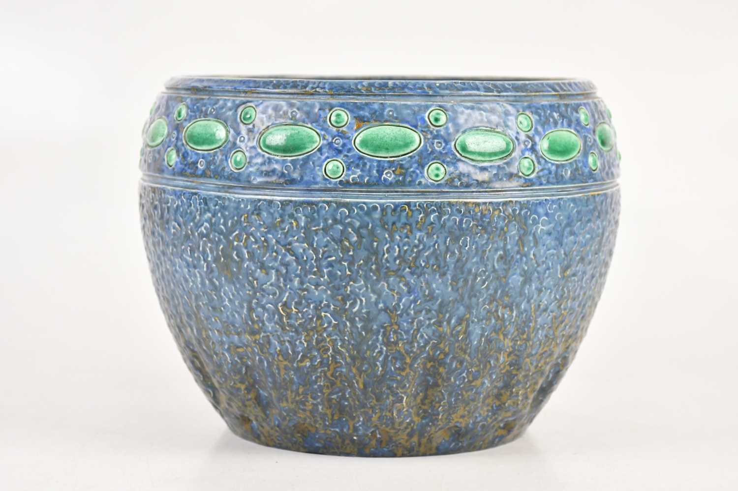 Lot 305 - An Austrian art pottery jardinière, with green...