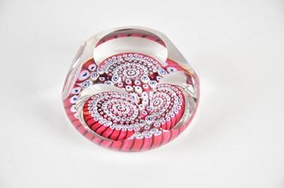 Lot 299 - WHITEFRIARS; a faceted glass paperweight,...