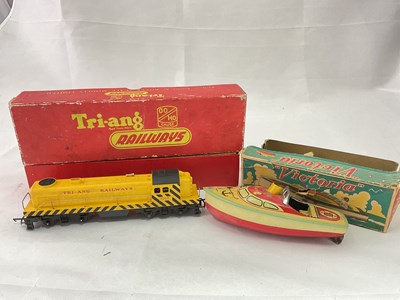 Lot 156 - TRI-ANG; a boxed R155 diesel switcher in...