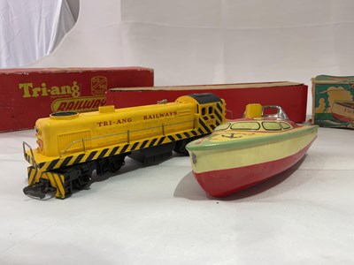 Lot 156 - TRI-ANG; a boxed R155 diesel switcher in...