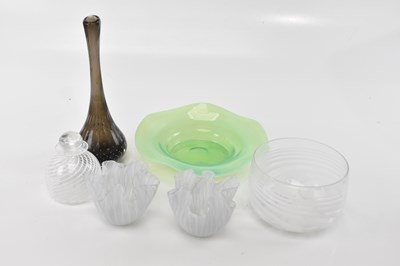 Lot 263 - LINDSHAMMAR GUNNAR ANDER; a brown bubble glass...