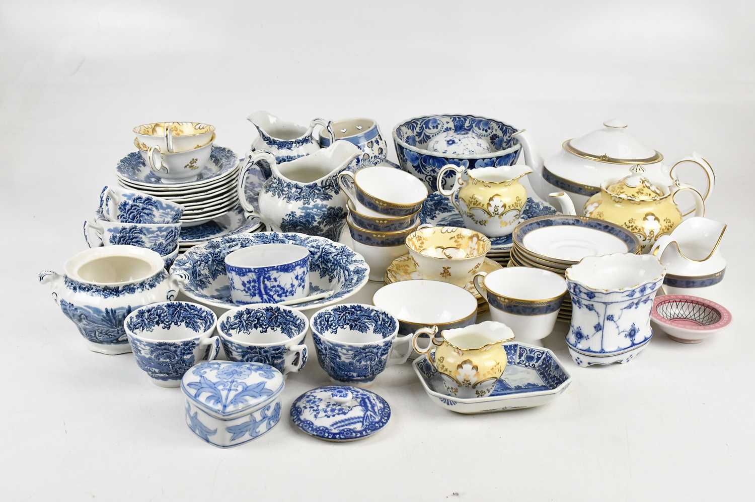 Lot 238 - ROYAL COPENHAGEN; a blue and white vase of