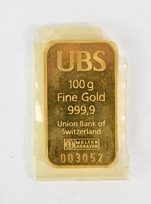 Lot 1139 - A Union Bank of Switzerland 999.9 fine gold...