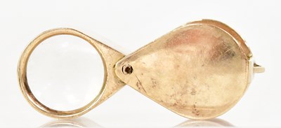 Lot 1473 - A 9ct yellow gold jeweller's loupe, maker SSM,...