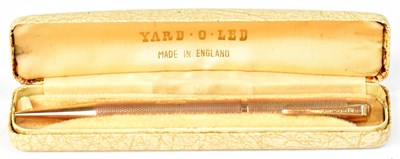 Lot 1474 - A 9ct yellow gold Yard-O-Led propelling pencil,...