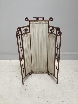 Lot 1236 - A late Victorian oak three section, two fold...