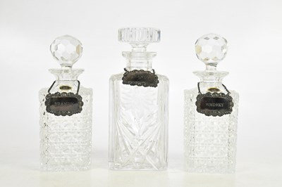 Lot 331 - Three cut glass decanters, including two...
