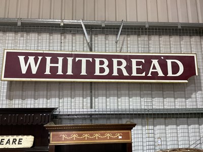 Lot 19 - A large advertising sign. 'Whitbread', on...