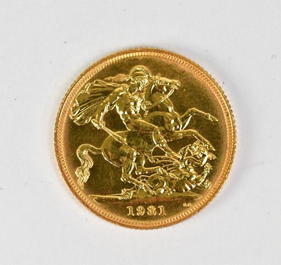 Lot 1162 - An Elizabeth II full sovereign, 1981.