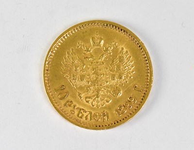 Lot 1175 - A Nicholas II 10 ruble coin, 1899.