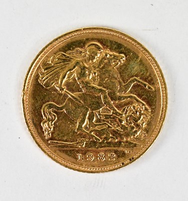 Lot 1171 - An Elizabeth II half sovereign, 1982.