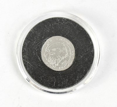 Lot 1183 - A Cohen Mint 1g 999 Rhodium coin, 2009.