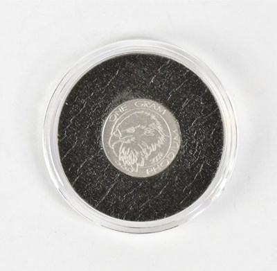 Lot 1186 - A Cohen Mint 1g 999 Rhodium coin, 2009.