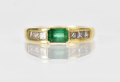 Lot 1277 - An 18ct yellow gold ring set with a...