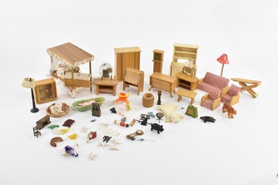 Lot 2090 - DOL-TOI; a collection of dolls' furniture...