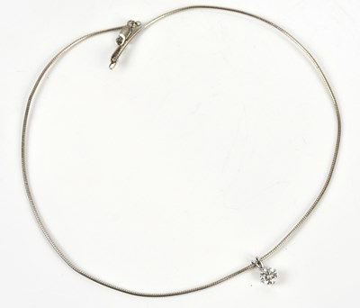 Lot 236 - A diamond solitaire pendant, approx 0.75ct,...