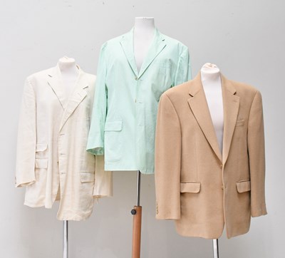 Lot 712 - RALPH LAUREN; a tan 100% wool single breasted...