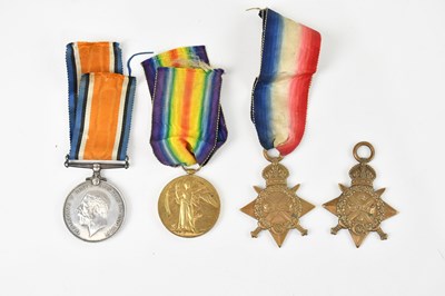 Lot 1232 - Four WWI medals comprising the 1914-1918...