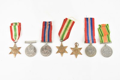 Lot 1241 - Seven WWII medals comprising three 1939-45 War...