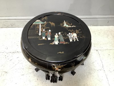 Lot 65 - A 20th century Chinese lacquered circular...