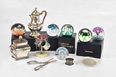 Lot 1786 - CAITHNESS; four glass paperweights including...