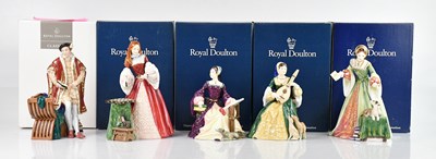 Lot 1613 - ROYAL DOULTON; five ceramic figures from the...