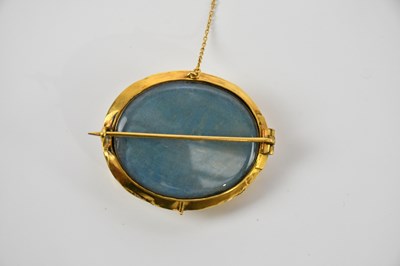 Lot 100 - A Victorian yellow metal seed pearl and blue...