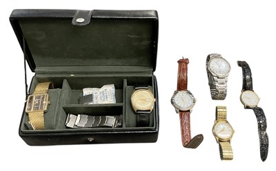 Lot 1483 - Six gentleman's wristwatches, including a...
