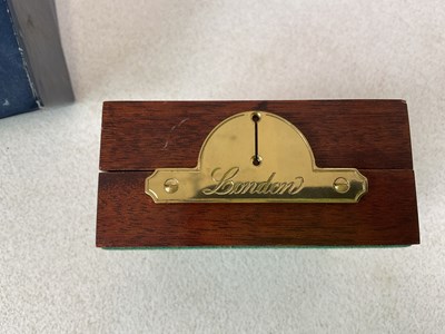 Lot 31 - MAPPIN & WEBB; a boxed wooden and brass...