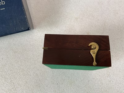 Lot 31 - MAPPIN & WEBB; a boxed wooden and brass...